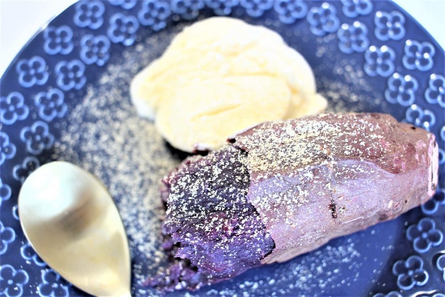 焼き芋専門店「蔵出し焼き芋かいつか」知る人ぞ知る紫芋「華むらさき」の焼き芋