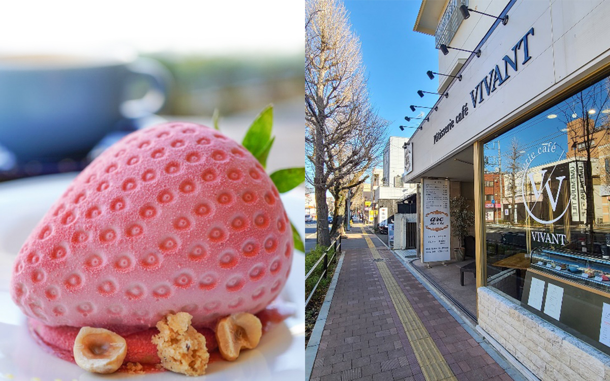 『都内で巨大なイチゴスイーツを堪能できるパティスリーカフェを紹介』【国立　Patisserie café VIVANT】