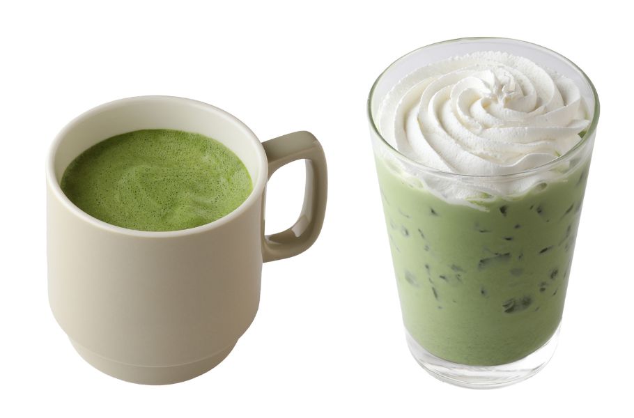 モスバーガー＆カフェの新作ドリンク「出雲抹茶ラテ」の2種