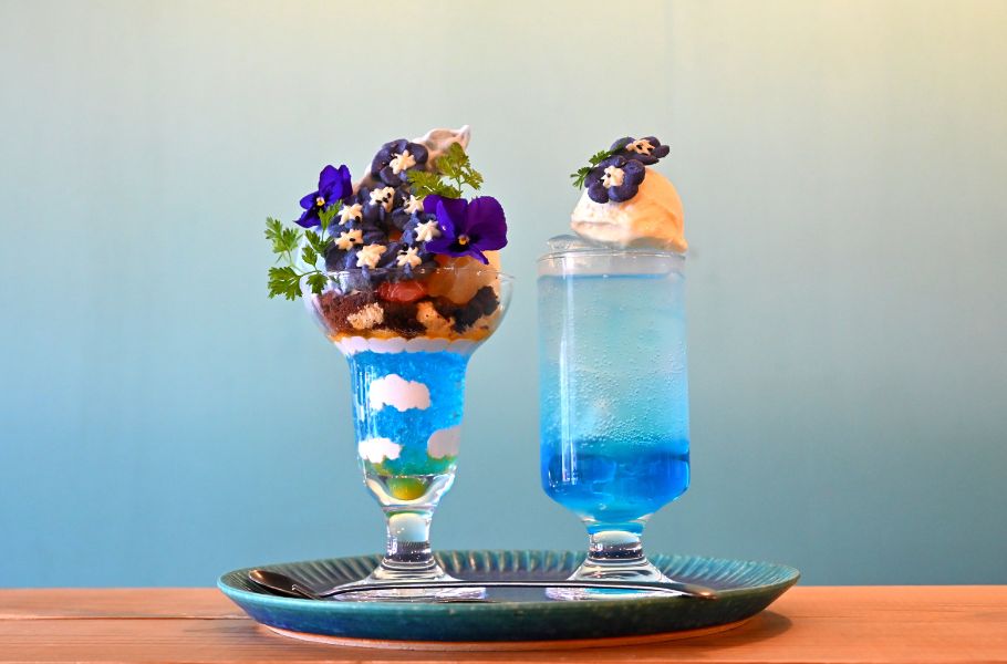 【春限定】青いかき氷＆パフェが映えすぎる！堺・白鷺の人気店「GREEN KETTLE」の春のネモフィラスイーツとは？