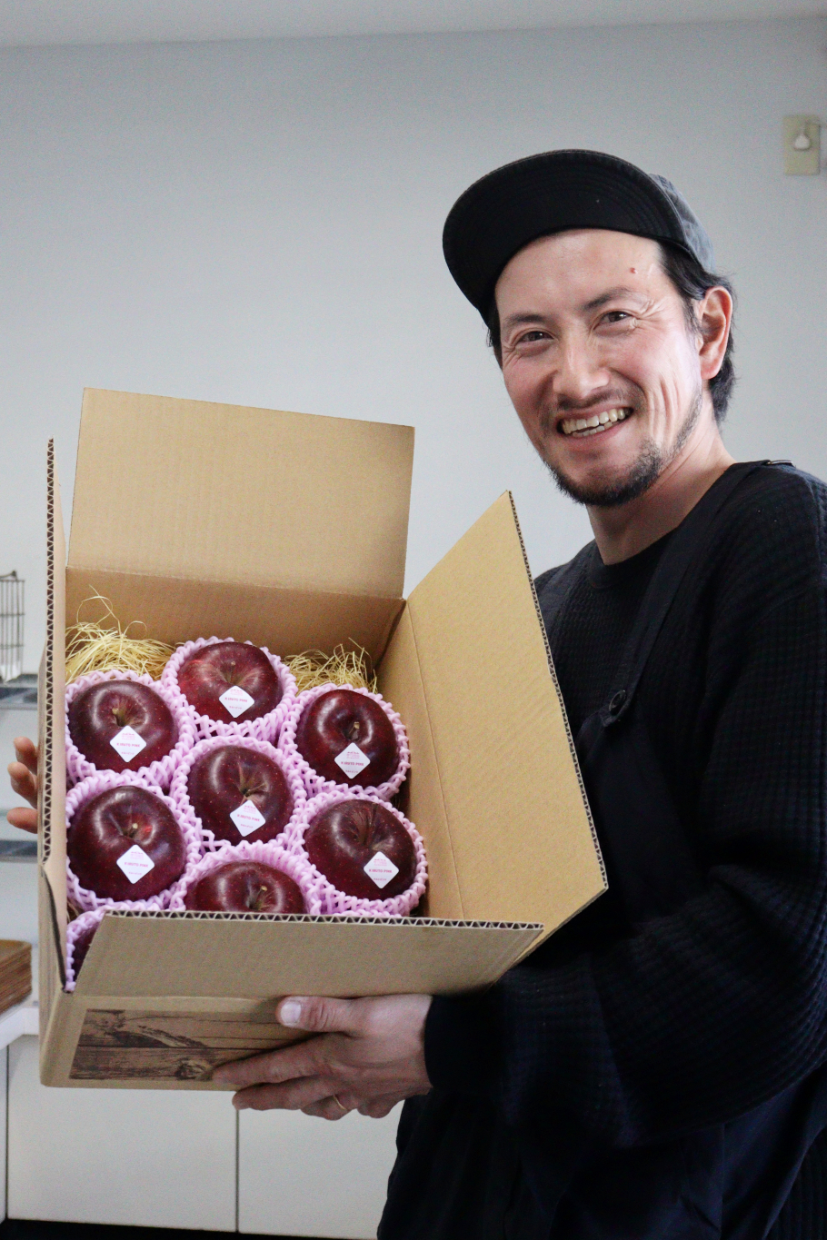 宮下果樹園の宮下さんとキルトピンク