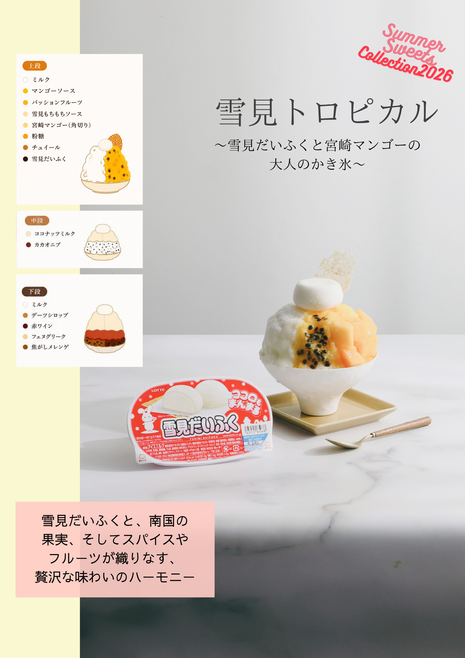 ２．ロッテ「雪見だいふく」がかき氷に！？　アイス勉強家と名古屋の人気店がタッグを組んだ奇跡のもちもちソースに恋する