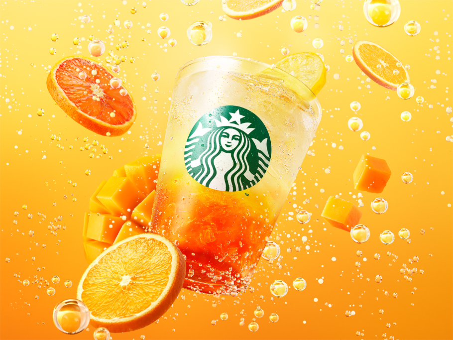 スターバックスコーヒージャパン｜シュワっと爽快なソーダ『チラックス ソーダ オレンジ ＆ マンゴー』